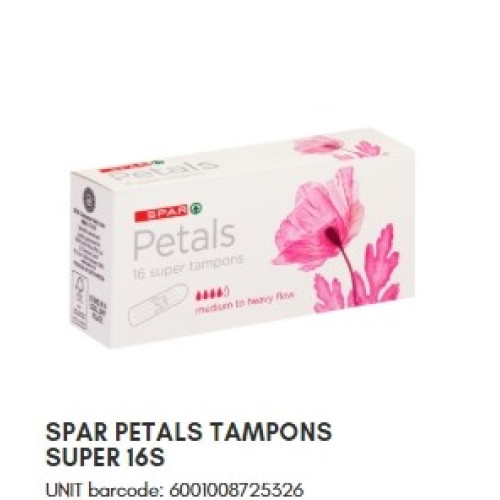 SPAR PETALS TAMPONS SUPER 16'(RF)